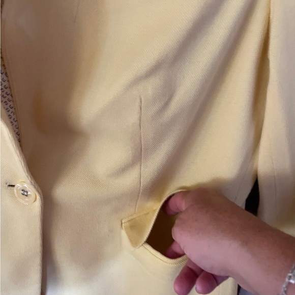 Blazer / Pale yellow blazer jacket The Limited size med - Picture 8 of 13